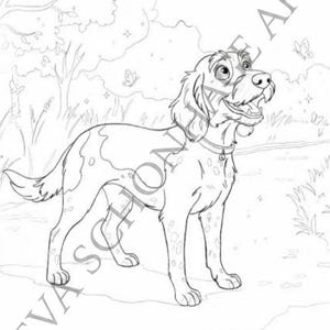 Irishdoodle Lotte målarbild Handritad digital målarbild