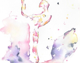 Art Print Ballerina Painting Watercolor Print of Ballet | Etsy