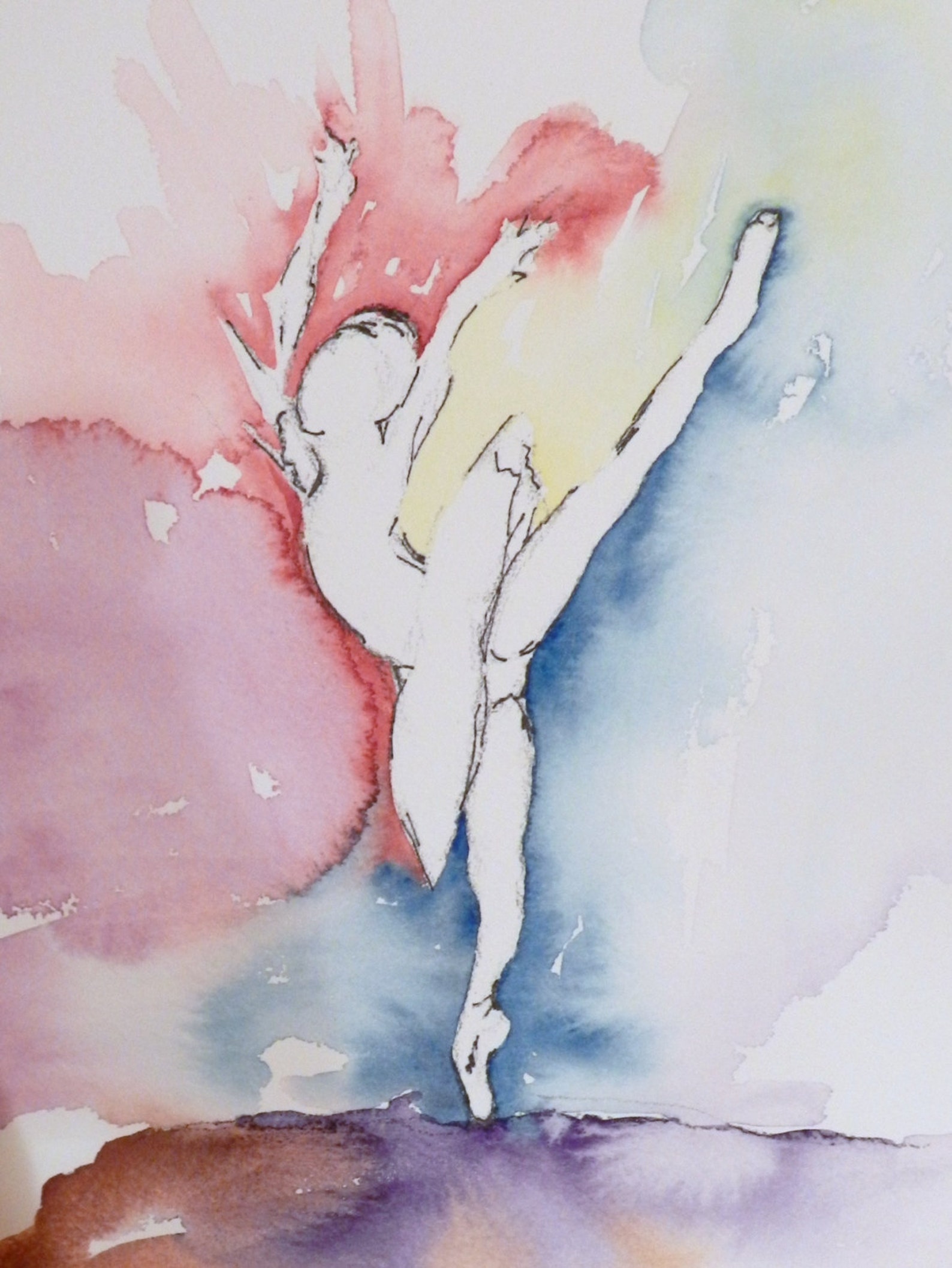 Ballet Dancer Watercolor Dancer Art Dance Watercolor | Etsy
