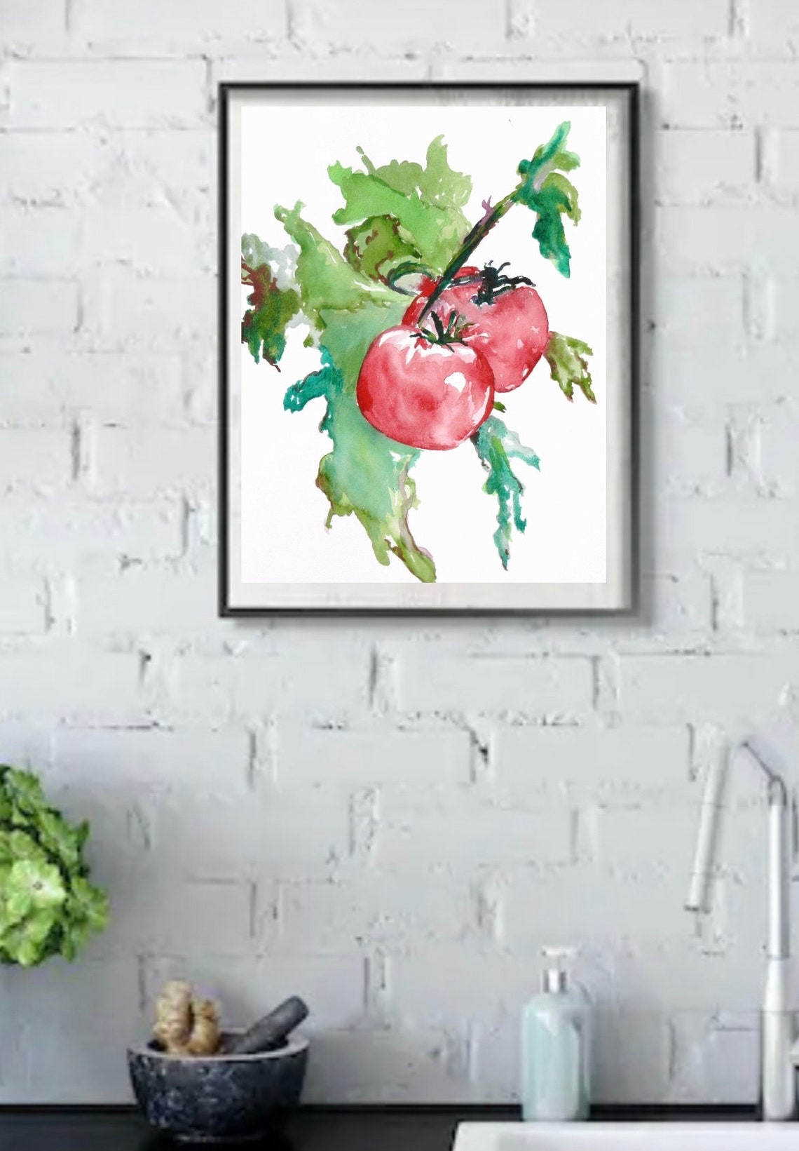 Tomatoes Watercolor Vegetables. Tomato Watercolor Print - Etsy