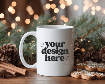 Winter Mug Mockup 11 oz Ceramic Mug Mockup White Coffee Mug Christmas Winter Holiday Xmas Hygge Mockups Mug Mockup 15 oz Mug Mockup POD jpeg