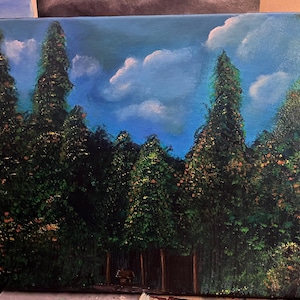 Forest Dreams , acrylic painting on stretched canvas.