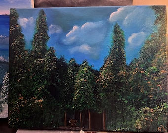 Forest Dreams , acrylic painting on stretched canvas.