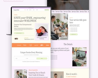 Inspirebiz- Professional Coach WordPress Website Template kit, Elementor Pro, WooCommerce, Business Website