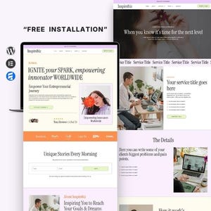 Inspirebiz- Professional Coach WordPress-websitesjabloonkit, Elementor Pro, WooCommerce, zakelijke website