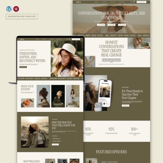 Calivra - WordPress Coach Website Template – Life Coach, Therapist, Psychologist Business Elementor Template
