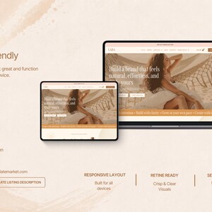 Lara WordPress Elementor Template | Boho Website Kit for Coaches bild 4