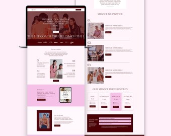 Lifecoach- Boho WordPress Elementor Template Kit | Feminine Coaching Website for Creative Service Providers & Virtual assistant