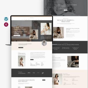 Fempire- Feminine Business Coach WordPress Website Template, Marketing Coach, Small Businesses, Coaching Program