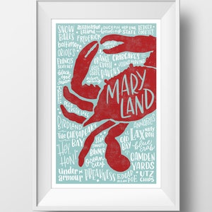 Maryland Crab Wall Art Print - 11x17