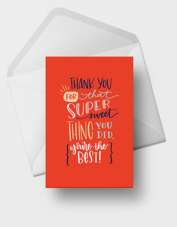 Thanks Sweet Thang Card Thanks Sweet Thang Card