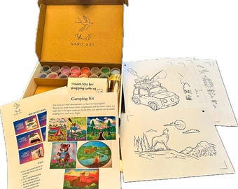 Kit de arte con arena para acampar / Regalo para manualidades