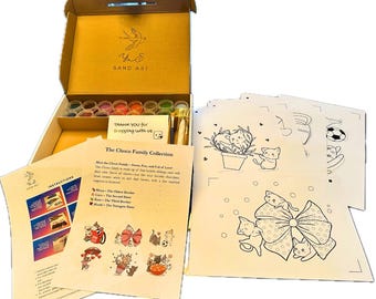 Kit de arte con arena Choco Kitty / Regalo para manualidades