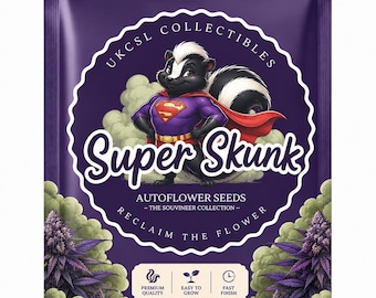 Semi autofiorenti Super Skunk / Souvenir di novità / Semi da collezione / Regalo 420 a tema cannabis / Oggetto da collezione per appassionati di cannabis