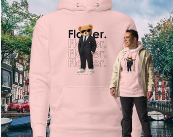 Pink Bear Hoodie | 420 Cannabis Streetwear | Stoner Gift | Graphic Hoodie