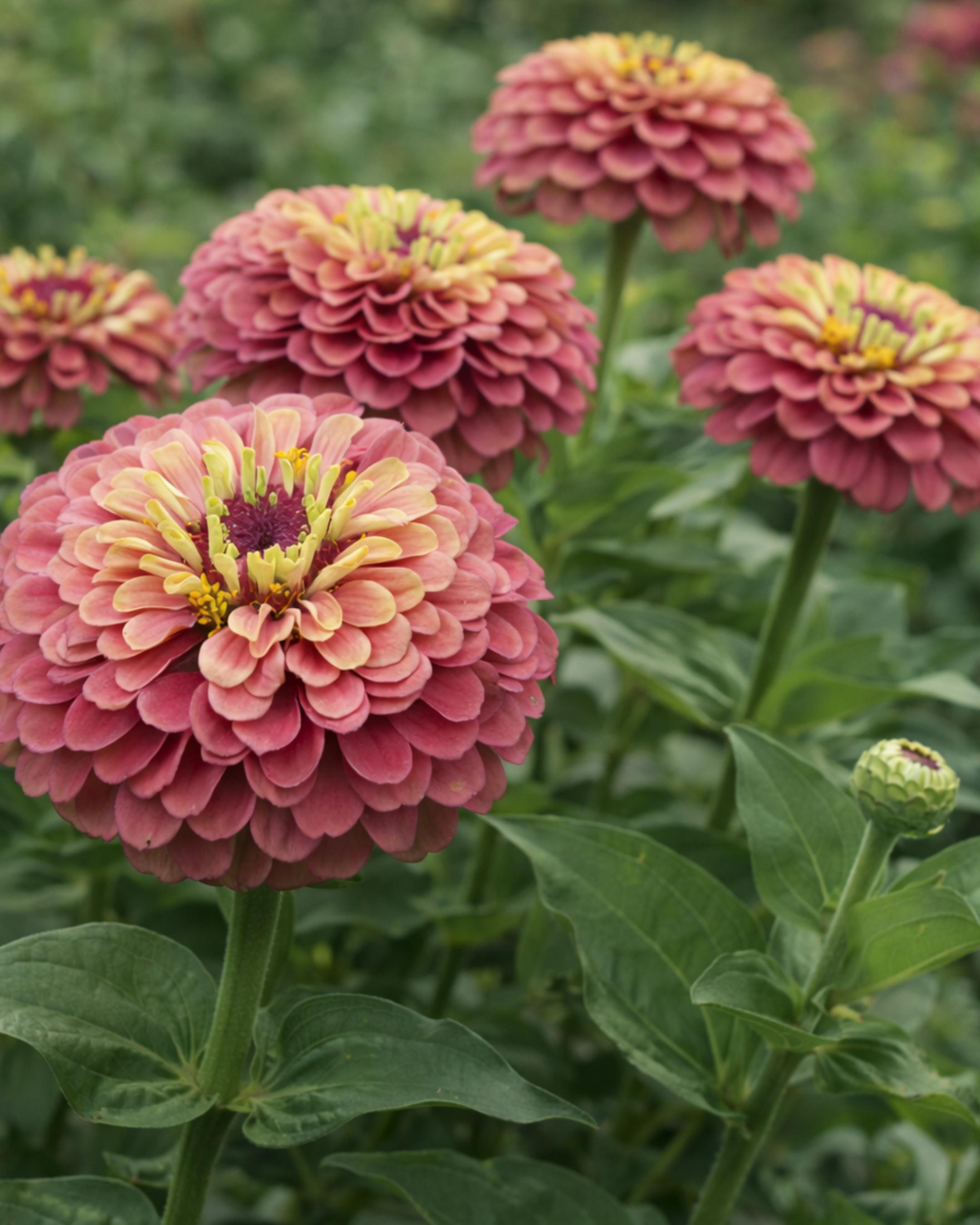 Queeny Red Lime Zinnia Seeds, Unique Variety for Cutting Gardens - Etsy