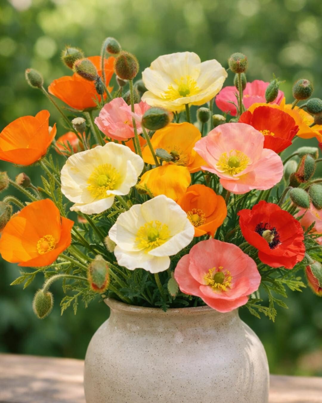 Poppy Mixture Cottage Meadow Poppy Mix Seeds, Shirley, California, and Champagne ...