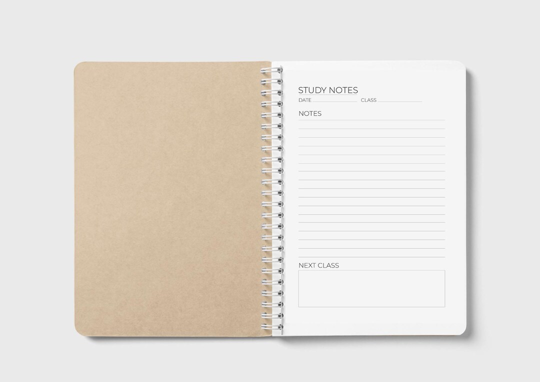 Study Notes Template Printable | Class Notes Sheet A4 PDF | Student ...