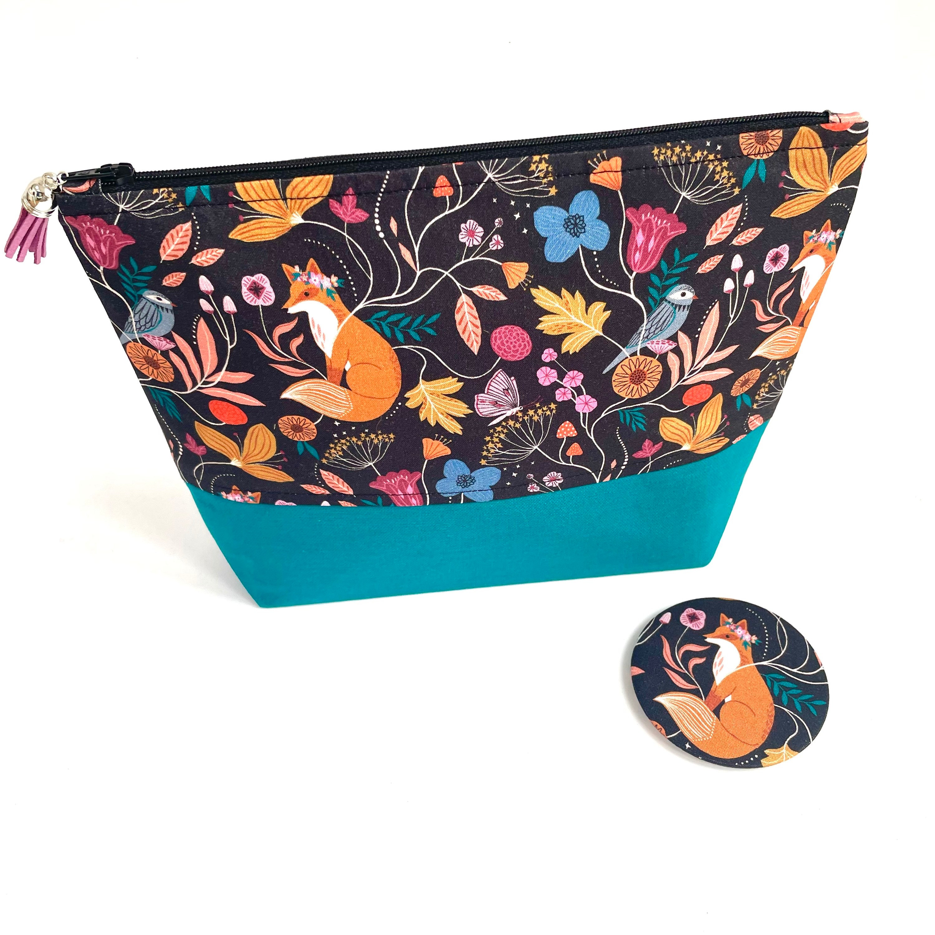 floral print makeup bag