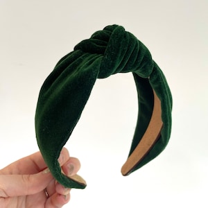 VELVET HAIR BAND BROAD AQUA GREEN VELVET HAIR BAND BROAD AQUA GREEN