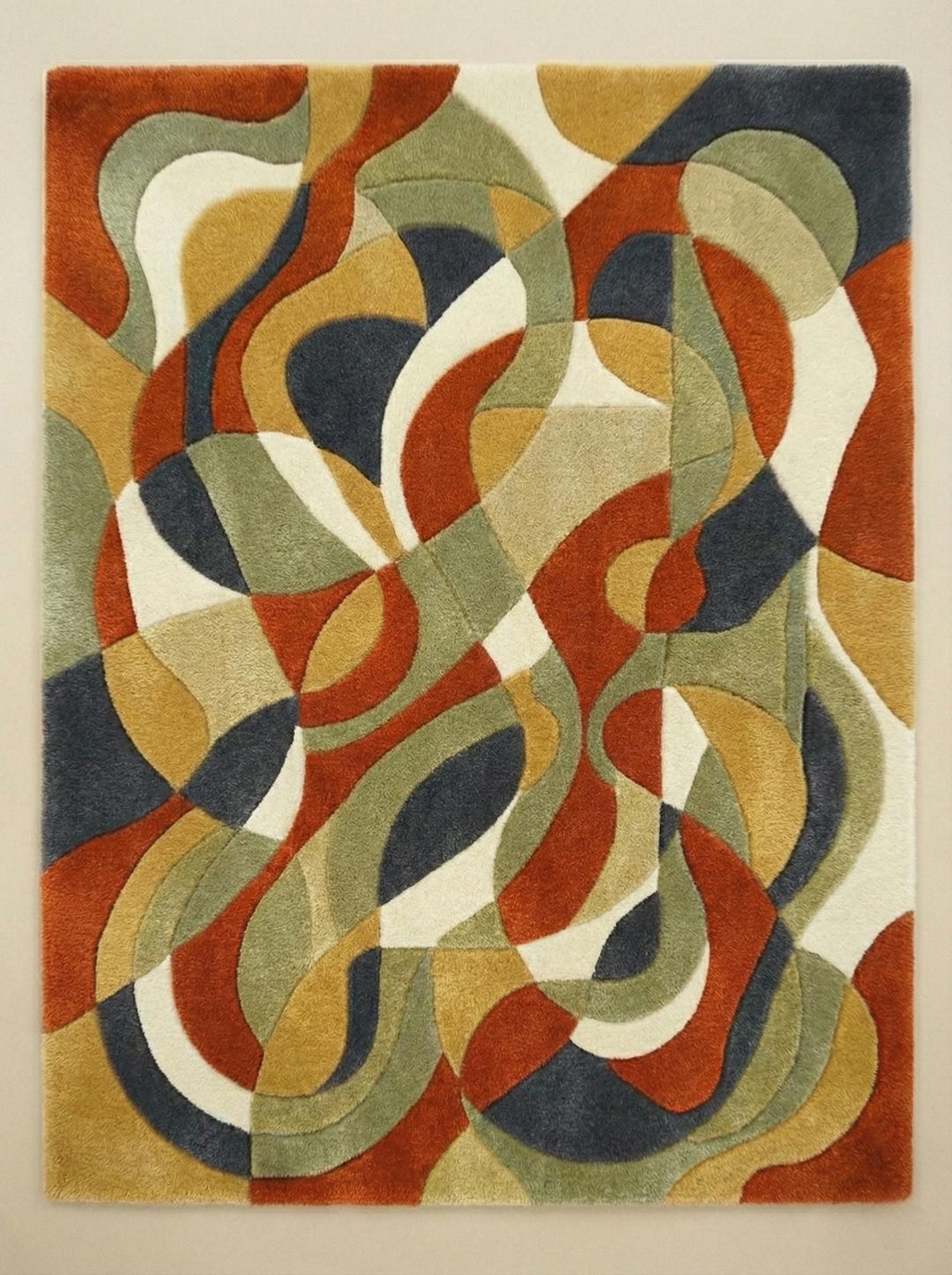 Abstract Multicolor Rugs Hand-tufted Wool Area Rug – Modern Abstract Multi-color Carpet - Etsy