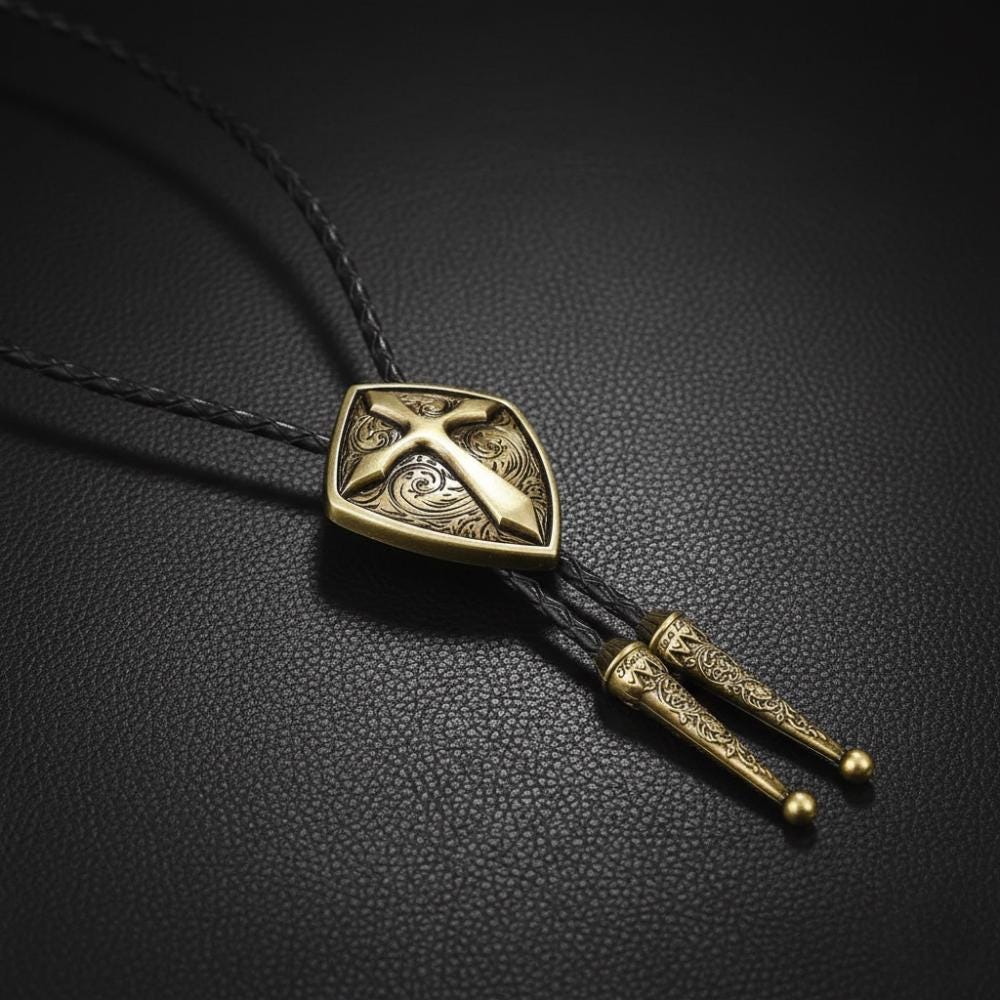 Asienice Fermacravatta A Croce Oro Per Uomo – Accessorio Cristiano In Acciaio Inox, 57 Mm, Clip Forte