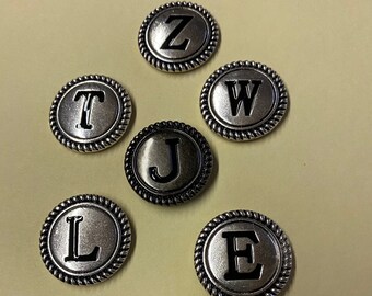 Alphabet Concho - Letter Concho - Letter Screwback Concho - Initial Concho - Letter Conchos