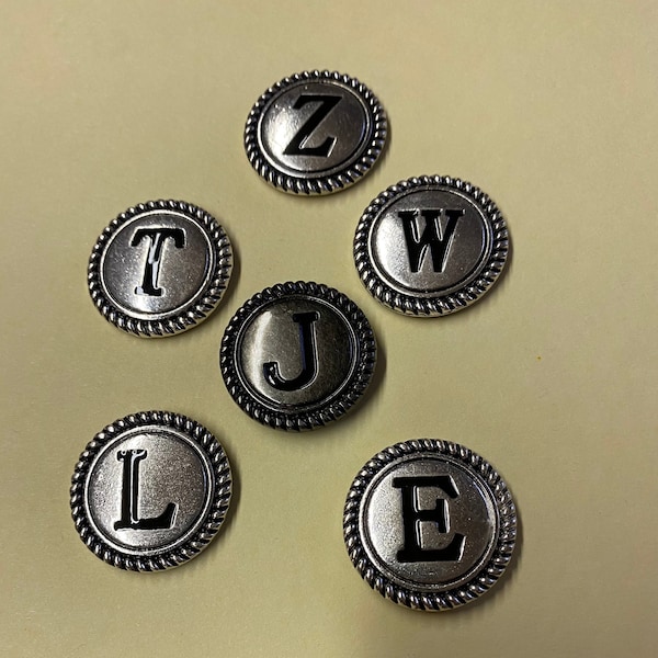 Alphabet Concho - Letter Concho - Letter Screwback Concho - Initial Concho - Letter Conchos