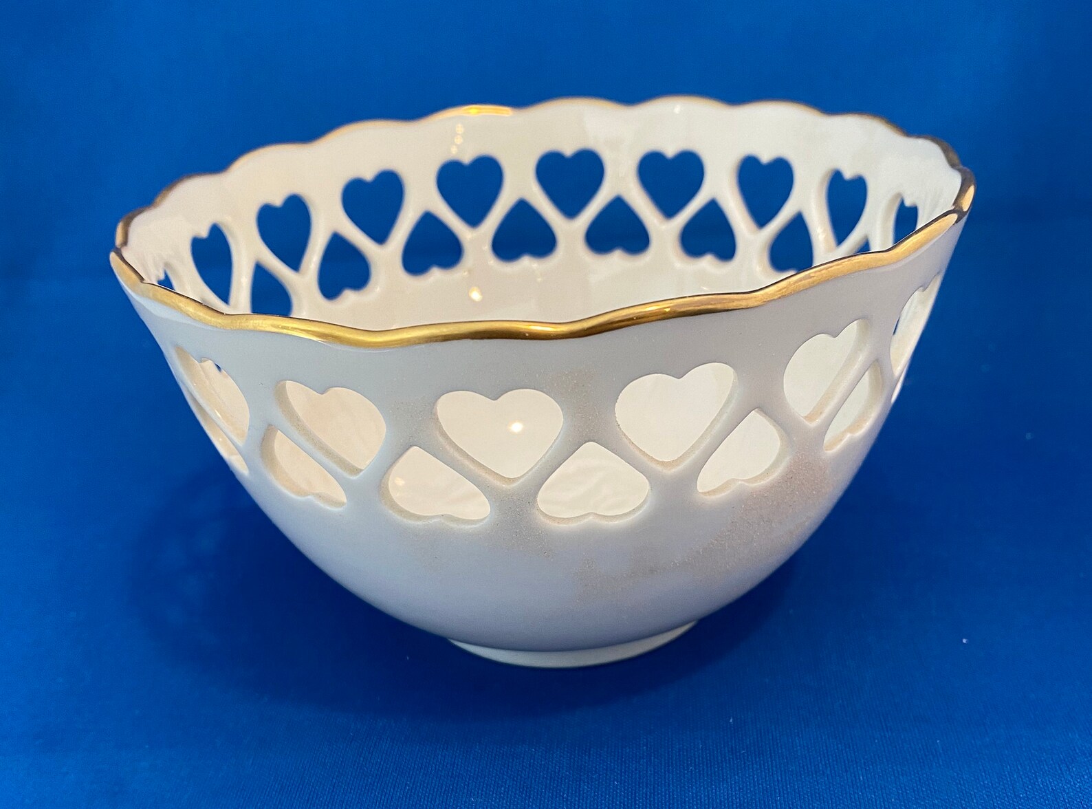 Lenox Heart Bowl Lenox Bowl With Cut Out Hearts Etsy