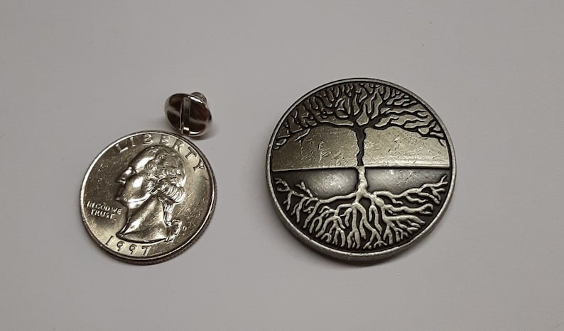 Tree of Life Concho, Screw Back Concho, Silver Round Concho, image 5