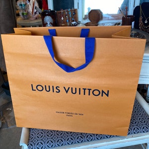 Louis Vuitton Xtra Large Paris Shopping Bag Orange Blue Draw String