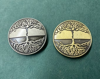 Tree of Life Concho, Screw Back Concho, Silver Round Concho,