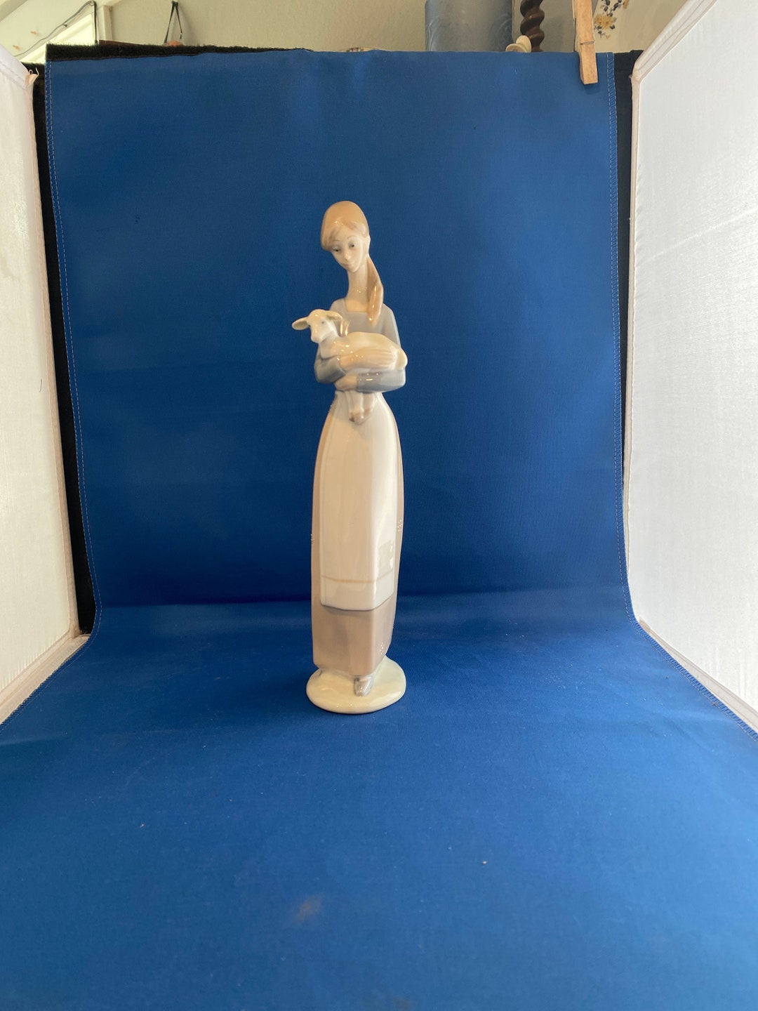 Lladro Figurine Girl With Lamb Etsy