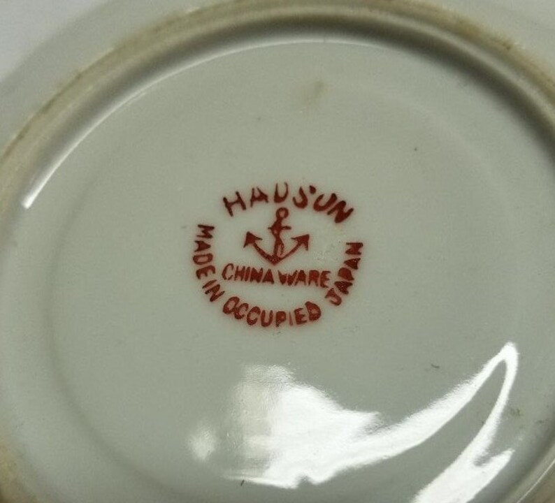 Vintage Saucer Hadson Chinaware Made in Occupied Japan Etsy