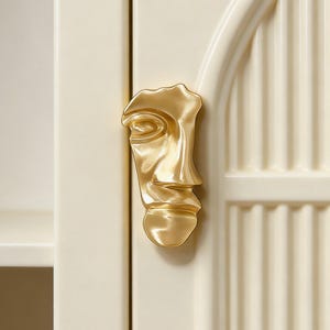 Puxador de guarda-roupa em latão, ferragens criativas com um único furo para armário de guarda-roupa.