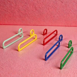 Färgglatt skåphandtag, Modernt öppet rektangulärt lådhandtag, Handtag för barnrum