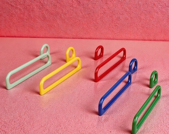 Tirador de armario colorido, tirador de cajón rectangular abierto moderno, tirador para habitación infantil