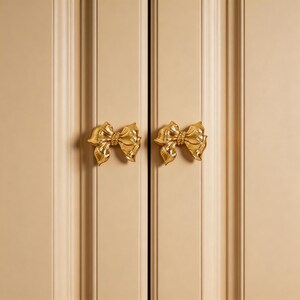 Messing Bogen Knoten Massiv Kleiderschrank Pull, Leichte Luxus-Hardware für Schrank