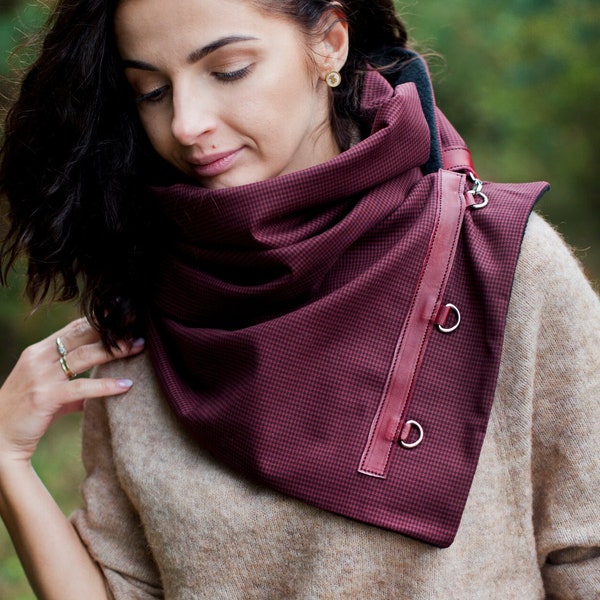 burgundy wool shawl