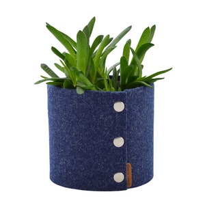 Plant pot cover handmade from felt small size, Scandinavian home decor, indoor felt planter cover, possible in custom size houseplants