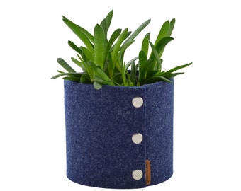 Plant pot cover handmade from felt small size, Scandinavian home decor, indoor felt planter cover, possible in custom size houseplants