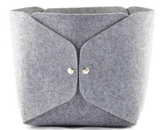 Panier pour étagère Ikea, boîte pour ikea kallax, bac de rangement en feutre gris, grande boîte de rangement, panier de rangement jouet minimaliste, étagère