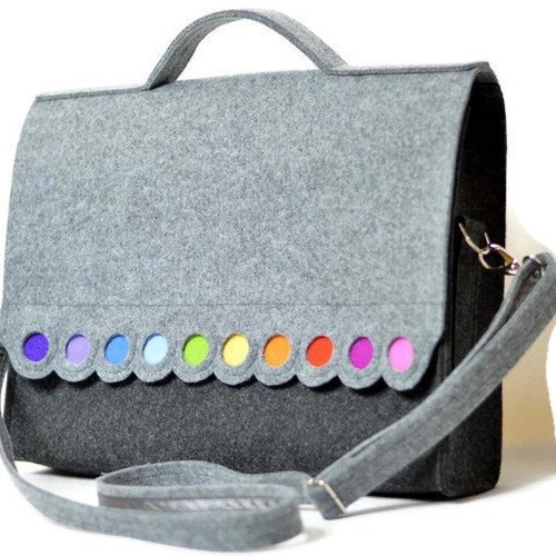 Laptop Bag for 15'6 Colorful Felt Crossbody Bag Etsy