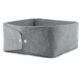 Basket For Ikea Shelf Box For Ikea Kallax Gray Felt Storage Etsy