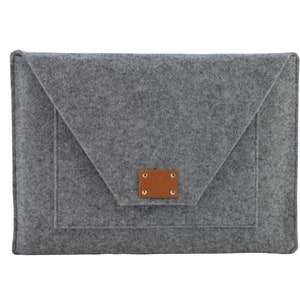 Laptop cover, custom made laptop sleeve, felt cover, felt and leather; notebook case, all size possible