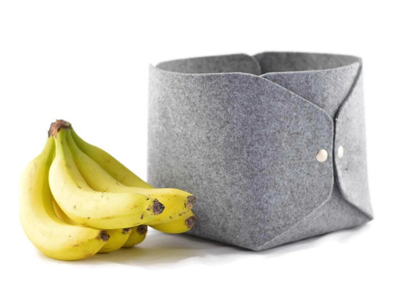Storage Basket High Medium Grey Felt Storage Bin Felt Bin Etsy