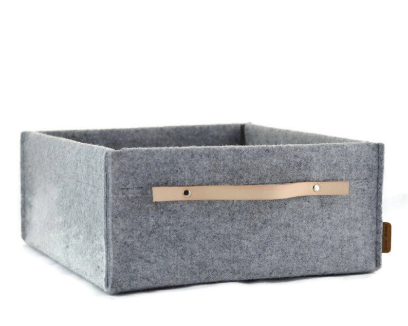 Ikea Basket With Leather Handle Storage Container to Kallax Etsy