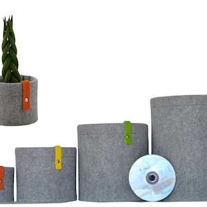 Plant pot cover handmade from felt extra small size, Scandinavian home decor, indoor felt planter cover, possible in custom size houseplants