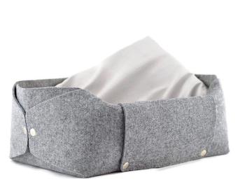 Felt cat bed, minimalist cat house with a pillow, Cat Cave, Cat Lover Gift, Gray color cosy cat bed, gift for cat