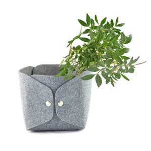 Storage basket, high small gray felt storage bin, felt bin, basket toys, storage box, storage bin, toy storage box, felt storage bin